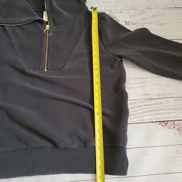 Varley Vine Ribbed Half Zip Pullover Black Women's Small - Picture 6 of 10